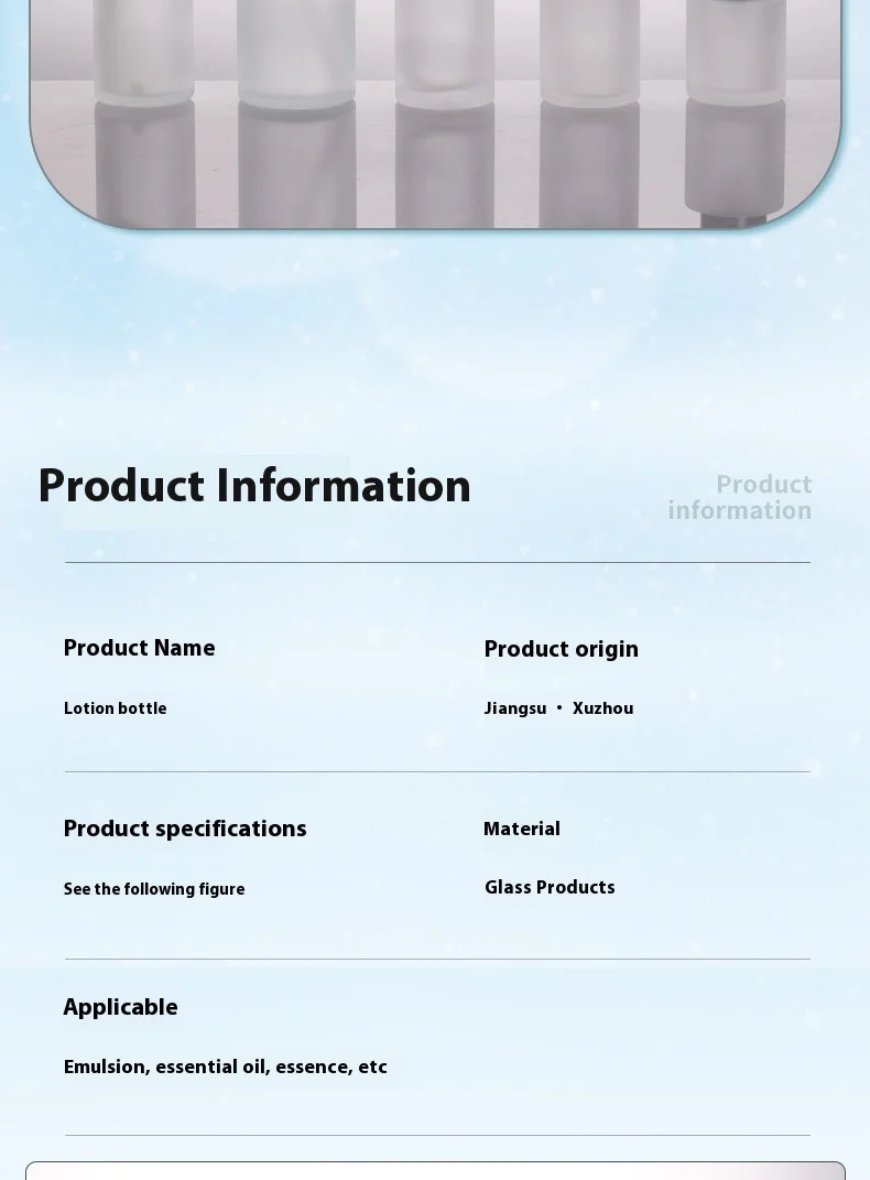 product glass lotion pump bottle luxury 30ml 50ml 60ml 80ml 100ml 120ml empty lotion packaging bottle-3