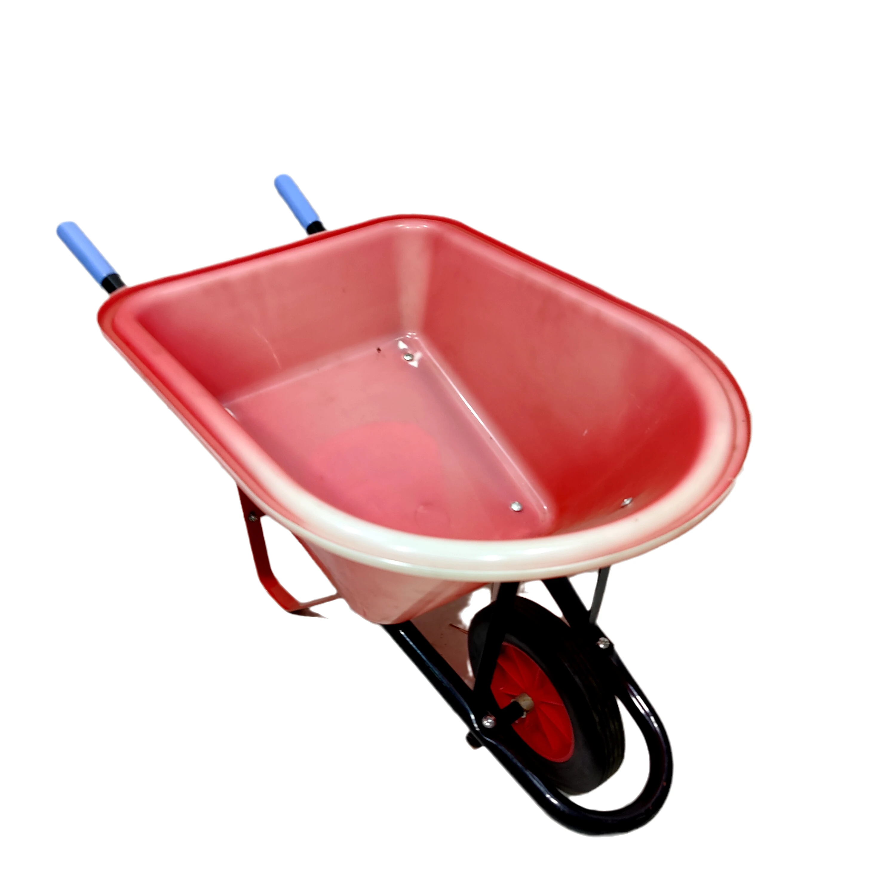 Garden Wheelbarrow Utility Dump Cart One Wheel Rubber Handle Durable