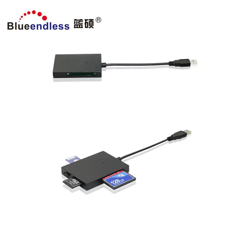 Factory wholesale Blueendless BS-C5U3A multi usb card reader high speed USB 2.0 3.0 Multi Smart Cards Reader with 5 slots - ANKUX.COM