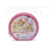 novel cute design round shape CD tin box with zipper
