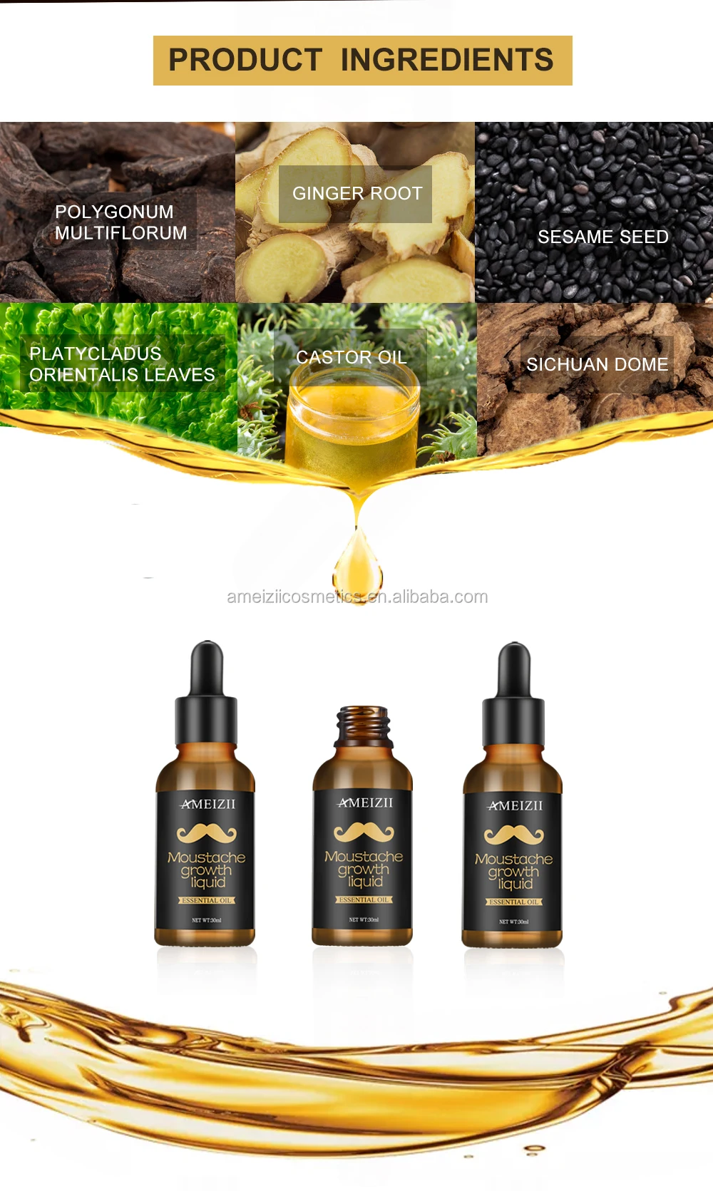 Oem Odm Beard Oil Private Label Essential Oil Hair Nourishing Liquid