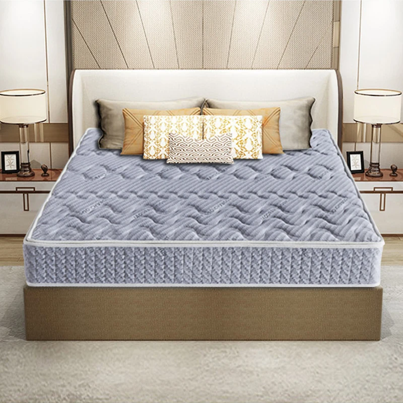 China style Grey knitted fabric latex foam spring mattress