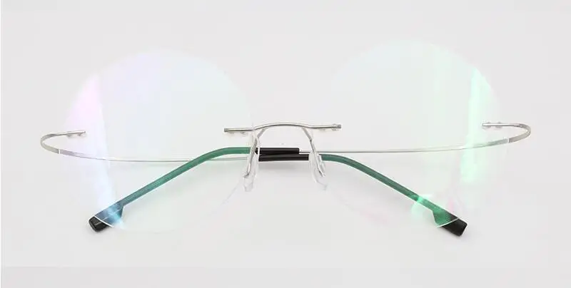 Star Style Ultra-light Memory Titanium Rimless Round Myopia Eyeglasses Optical Glasses Frame Men Women Eyewear