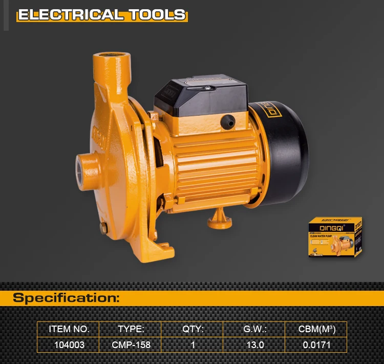 DingQi China best prices 0.5 hp 0.75hp 1hp CPM158 General Garden Electric Vortex Clean Water Pump For House