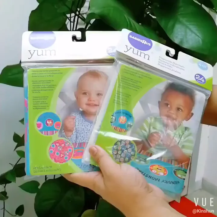 Disposable Nonwoven Baby Bibs With Crumb Catcher And Waterproof To Keep