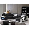 Factory new design black U shape modern couch living room sofa
