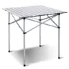 Roll Up Portable Lightweight Folding Camping Square Aluminum Picnic Table With Carry Bag