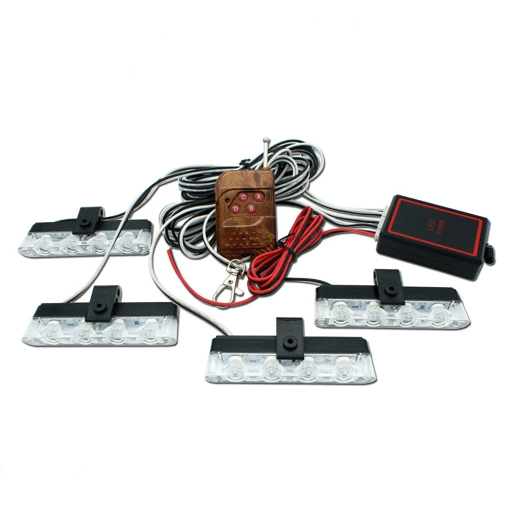 4x4 Led Car Network Burst Grille Flash Light Strobe Flashing Warning ...