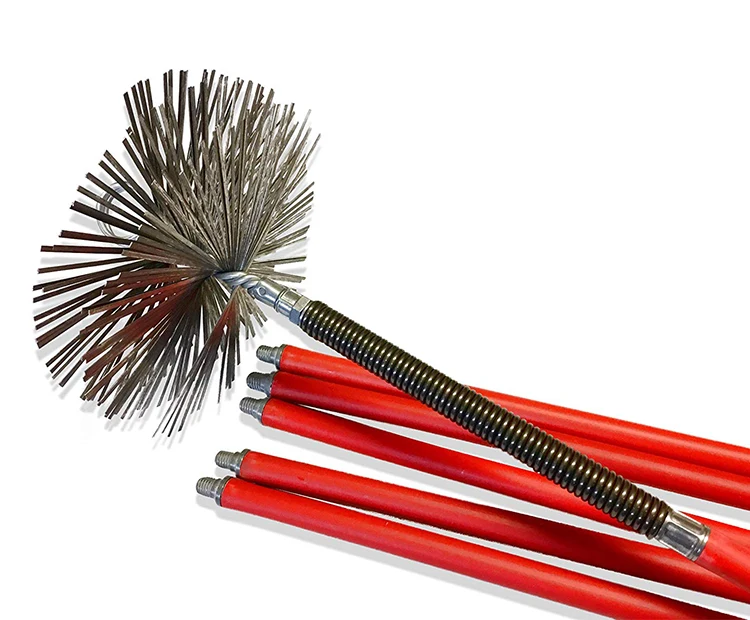 Wholesale Spiral Flat Steel Brush Rotary Fireplace Cleaner Chimney Sweeping Kit Buy Chimney