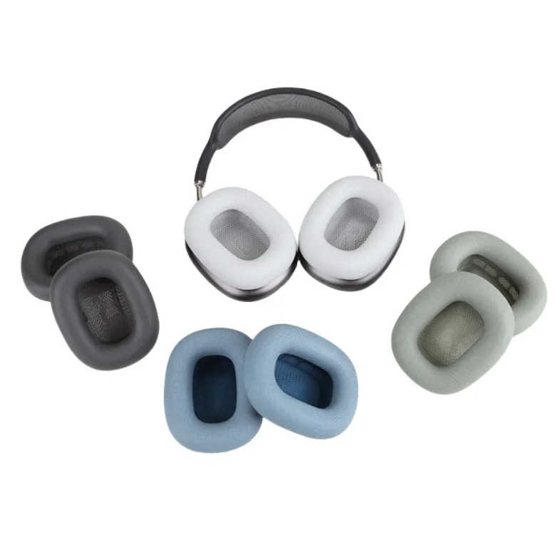 Close-up of AirPods Max ear cushion replacement kit with silicone cover and foam pads