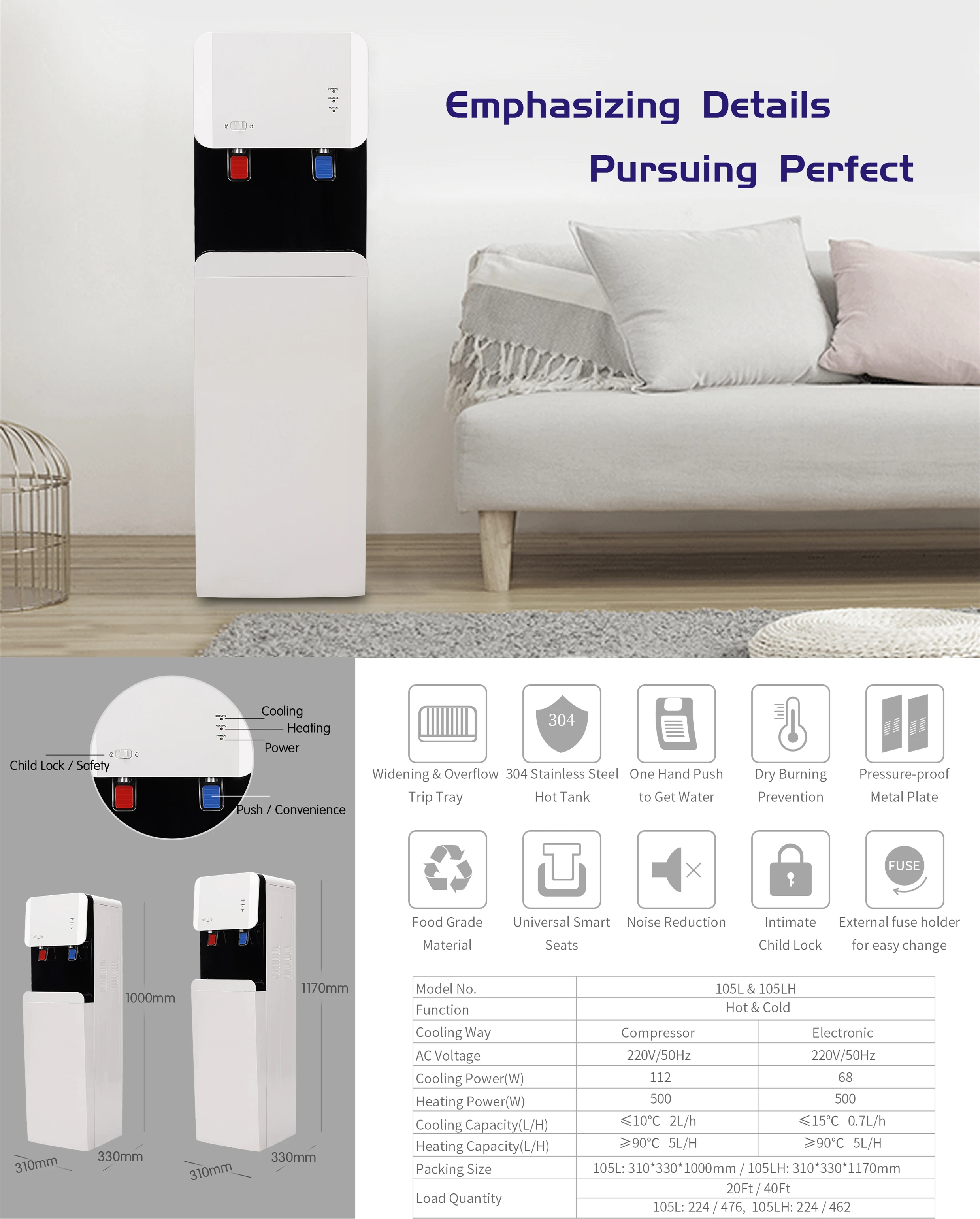 Pou Water Dispenser With Fourstage Filters,Water Dispenser With Filter