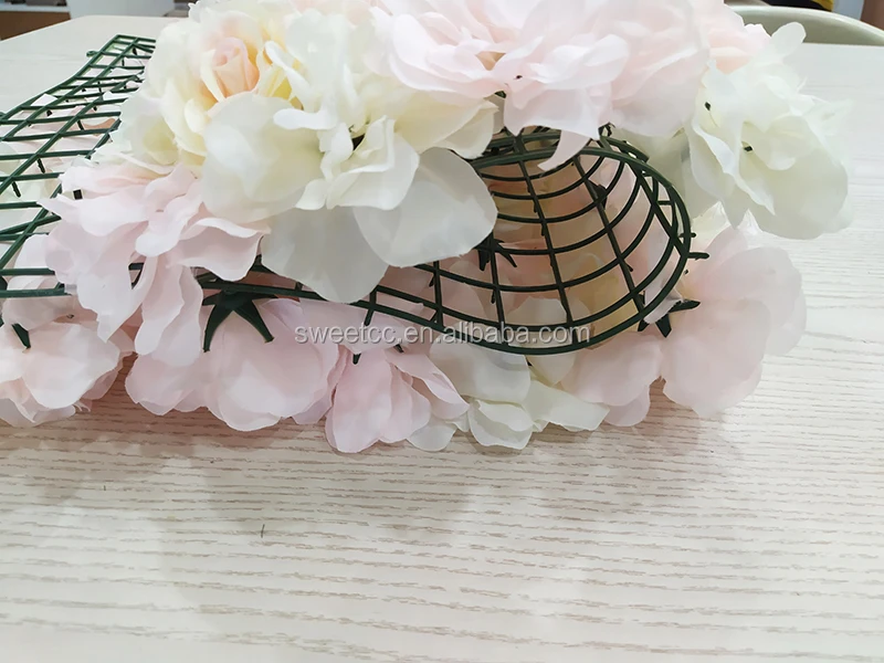 Wholesale Wedding Flower Wall Backdrop Artificial Flower Wall Panel Pink Rose Roll Up Flower