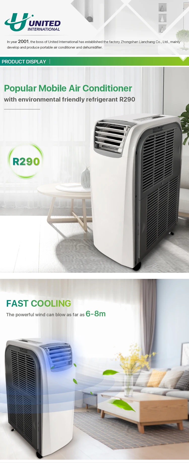 R290 intelligent 12000btu cheap mobile air cooler portable air conditioner for sale