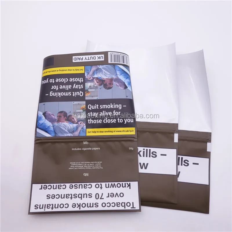 Wholesale 50g Tobacco Rolling Smoking Pouch/smoking Rolling Bag/tobacco