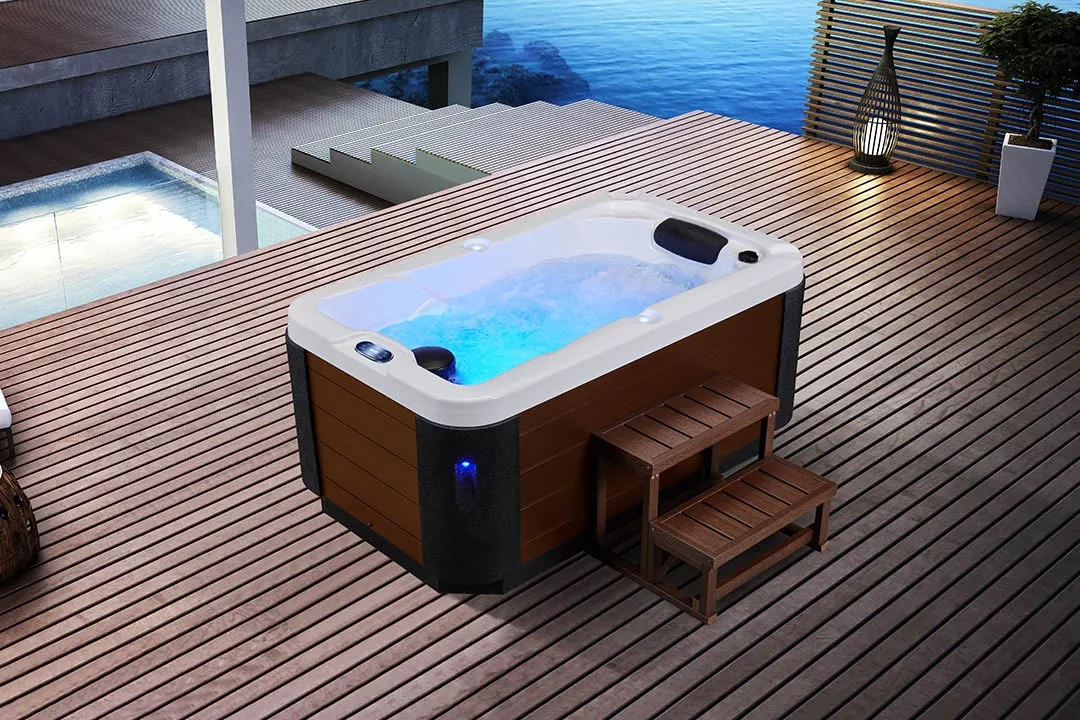 1 8m Length Freestanding One Person Hot Tub Ozone Hydrotherapy Home Spa