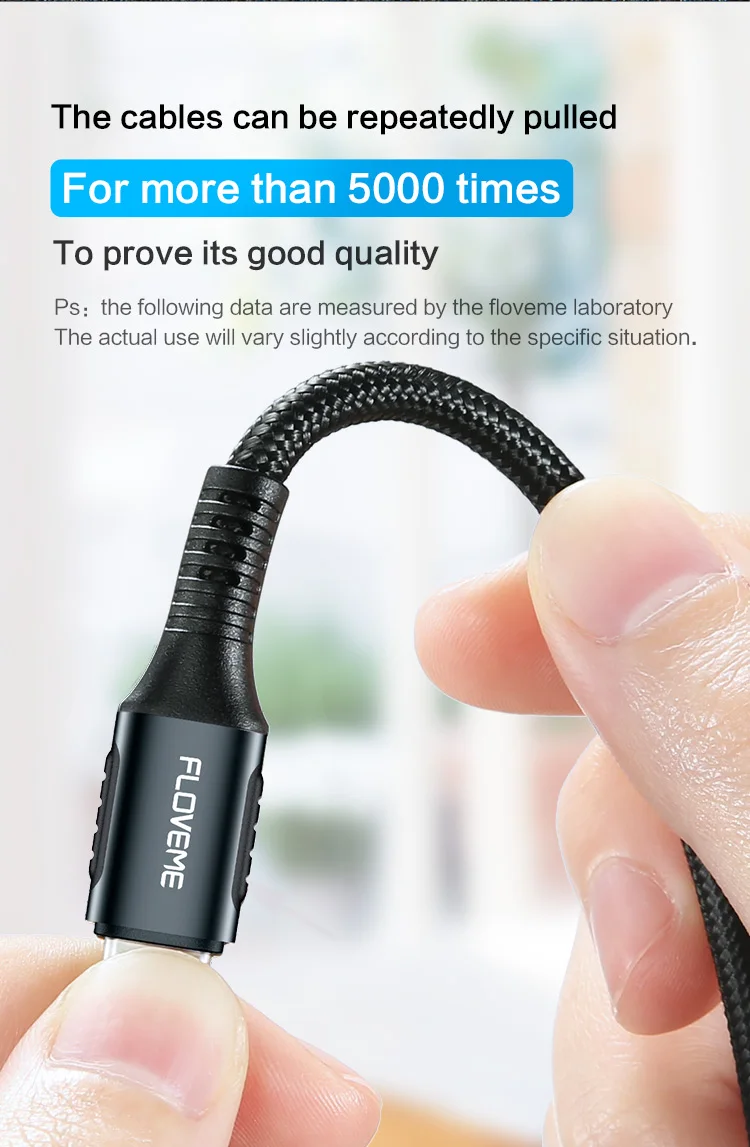 DHL Free Shipping China Manufactures Products FLOVEME 5A Nylon Braided Data Cable Usb Type C Fast Charging Cable - ANKUX.COM