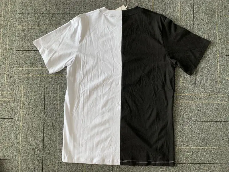 Custom Colors Men Split Two Tone Color Block Half Black Half White T Shirt With Custom Logo Buy Half White Half Black T Shirt Custom Logo T Shirt T Shirt Product On Alibaba Com