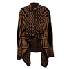 OEM Scarf Collar Acrylic Women Long Cardigans Knit Shrug Sweater Wrap