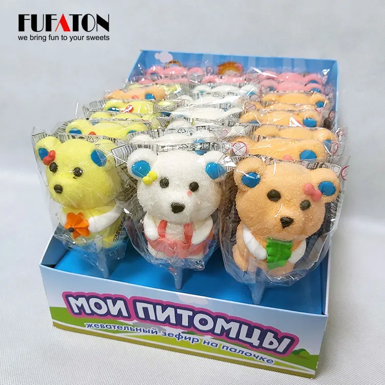 Lovely Teddy Bear Shaped Marshmallow Mallowpop Lollipop Candy Buy