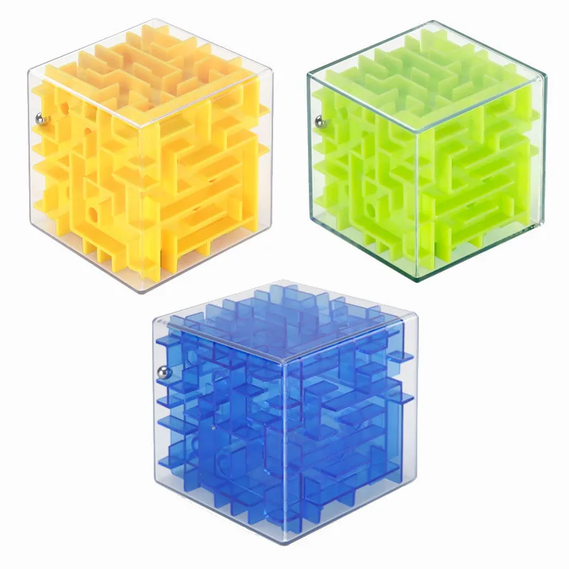 3D Cube Puzzle Maze Toy Game Case Box Funny Brain Challenge Game for Kids Heiß 