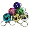 promotional colorful plastic disco ball keychain