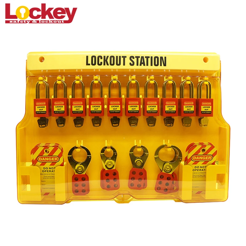 Lockey 10-Lock Padlock Lockout Station Kit - Durable Auto Lockout ...