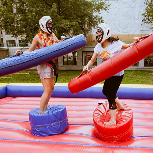 Inflatable Gladiator Jousting Arena Ring Games With Sticks For Sale