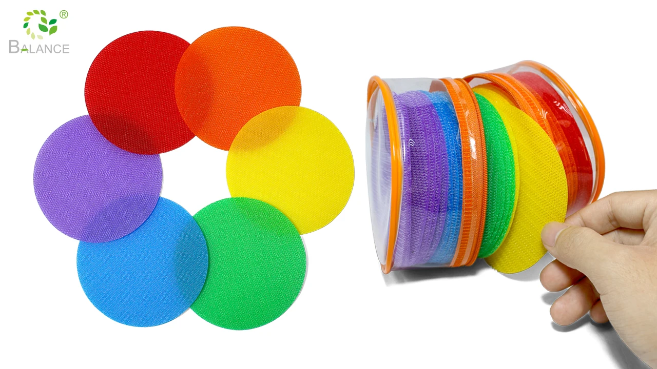 wholesale set of circle carpet spots / bright colors/hook and