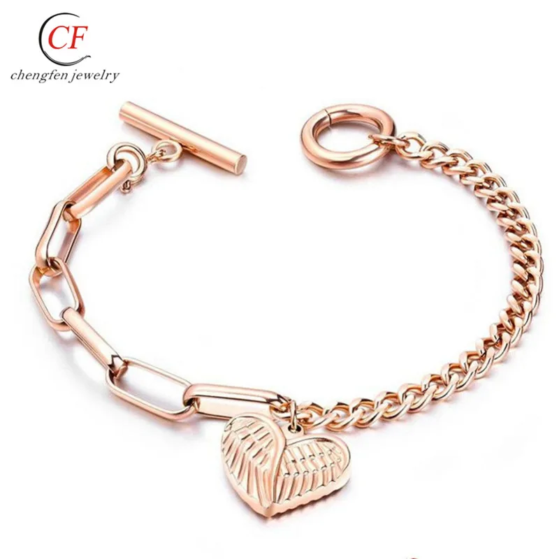 round heart charm bracelet