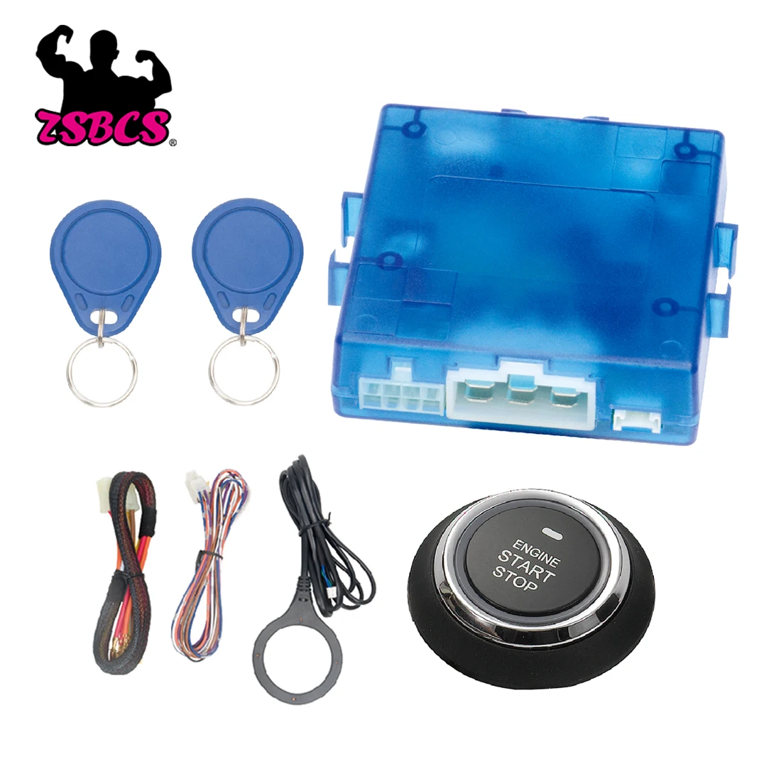 Universal Rfid Immobilizer Pke Keyless Push Button Start Stop System ...