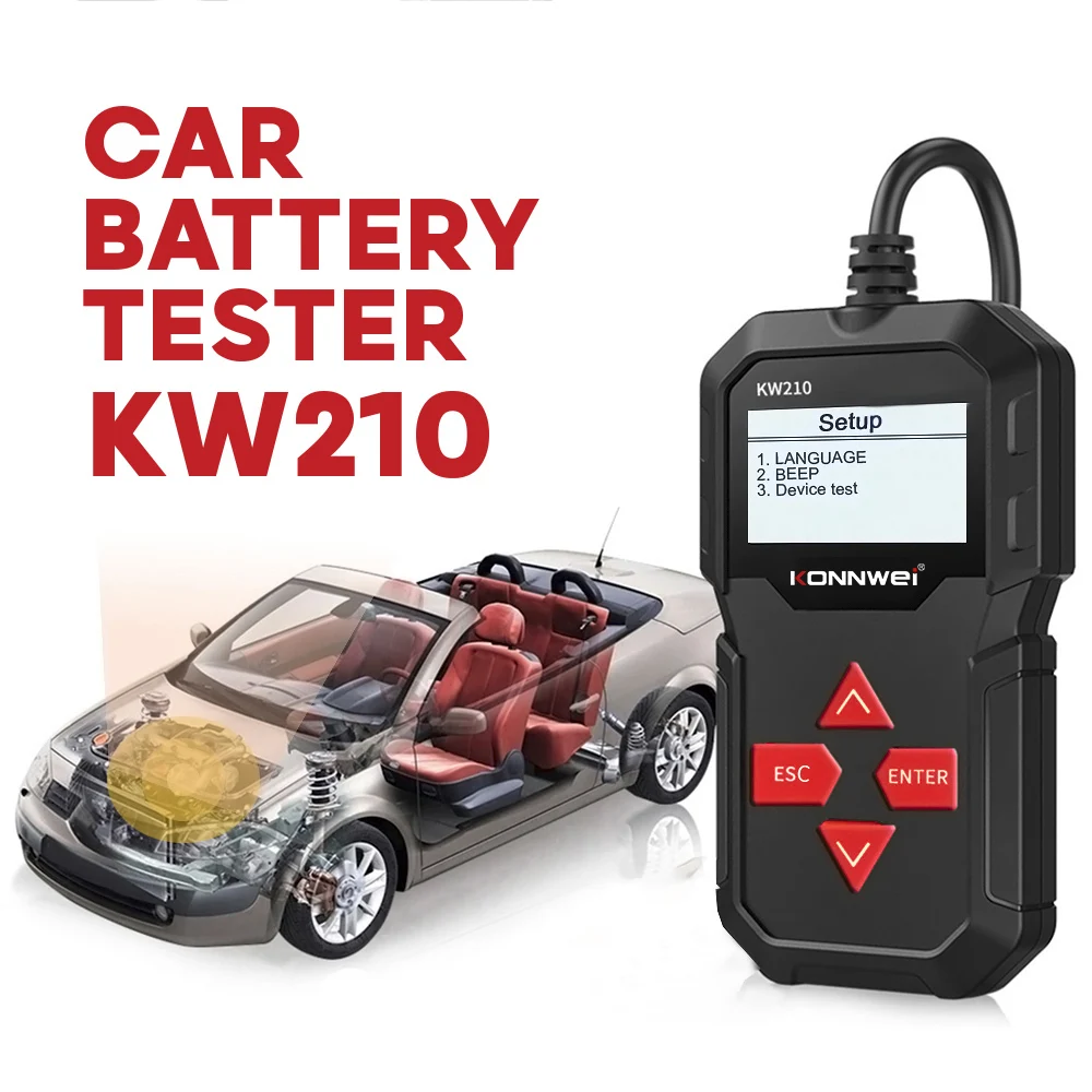 
KW210 Konnwei Car diagnose tool car battery tester battery analyzer 100CCA-2000CCA 