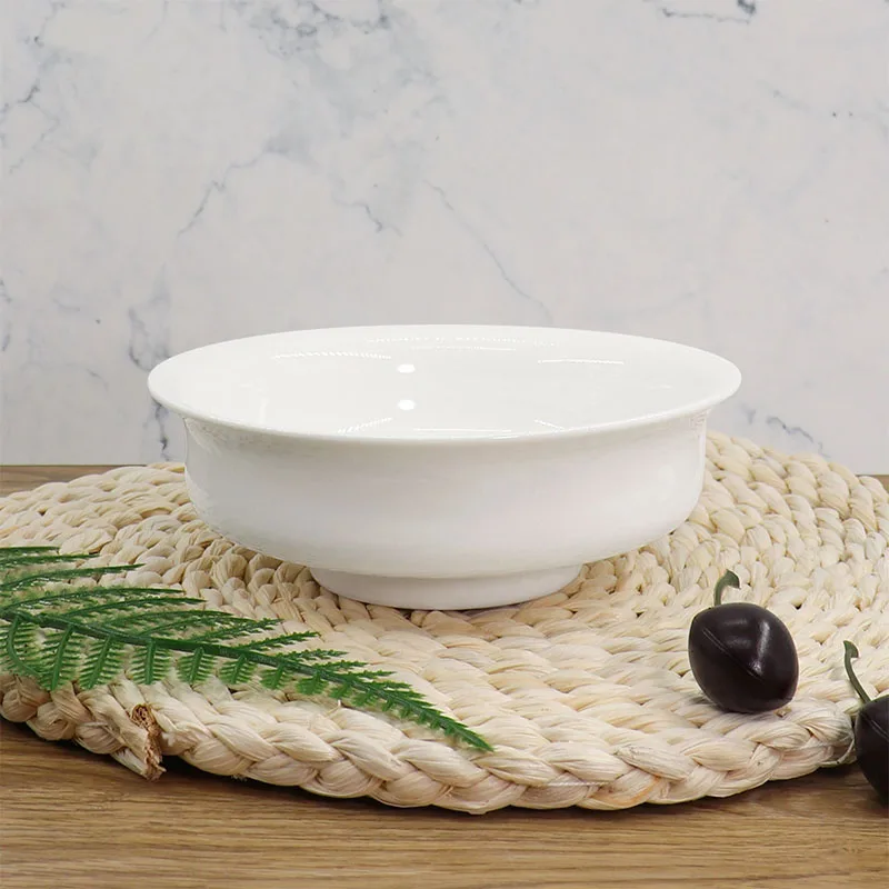 japanese hefeng plain white rice bowl high foot ceramic bowls