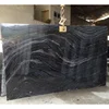Free Sample Antiquity Wood Grain Black Serpeggiante Marble Slab