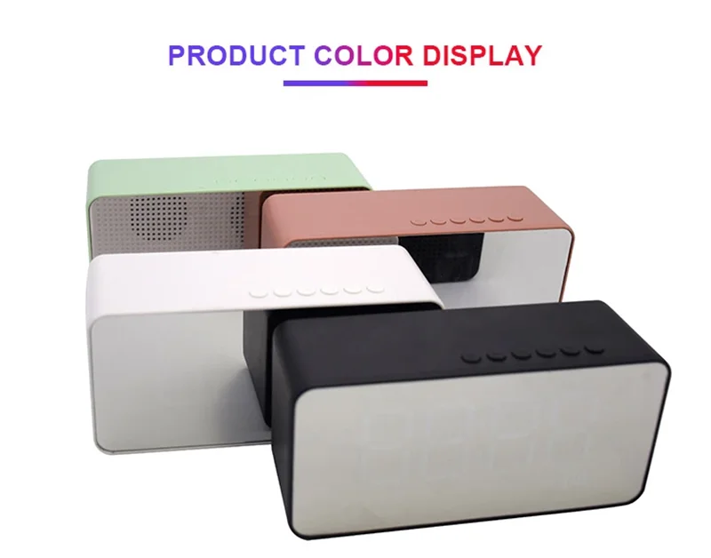 Mini Led Speaker Blue Tooth With Alarm Clock Portable Wireless Speaker With FM Function 2021 Trending Product For Amazon - ANKUX.COM