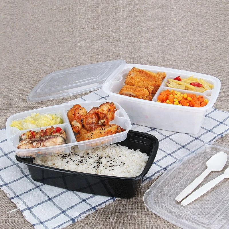 1500ml Rectangular Takeaway Plastic Containers Chicken Lobster Food