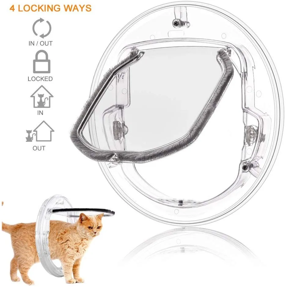 transparent cat flap