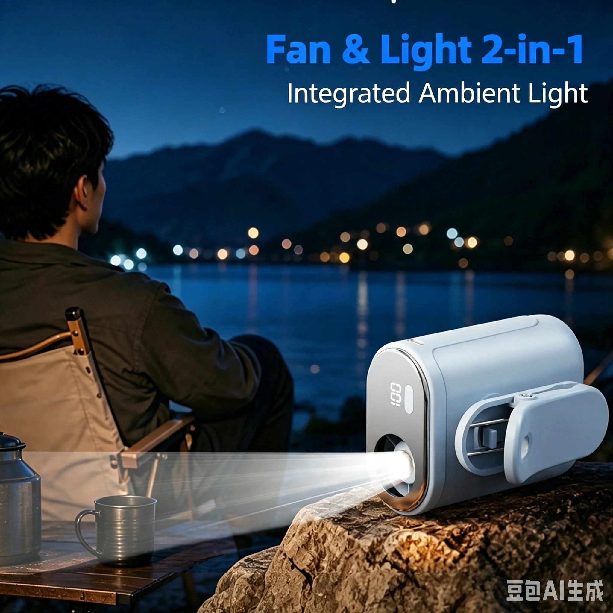 Waist Clip Mini Fan, LED, Portable - detail 8