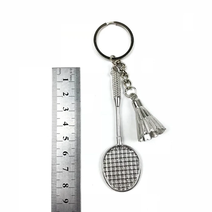 Schlüsselanhänger Mini Badminton Schläger und Shuttlecock Keychain 