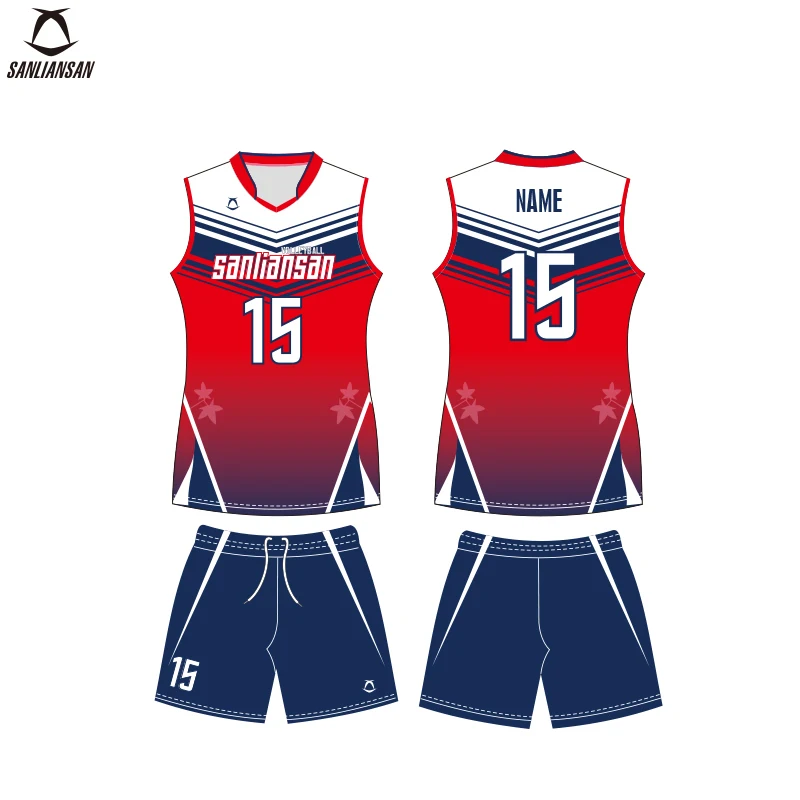 Women Men Volleyball Team Uniforms Latest Design Full Sublimation ...