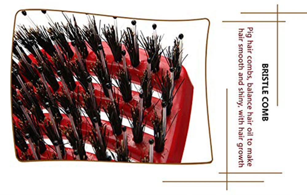 Professional Hair Comb hair Brush Women paddle brush with Bristle&Nylon Salon Styling Hairdressing Tools.jpg