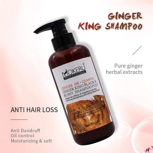 Mokeru 500ml Ginger Hair Care Shampoo Oil Control Anti Dandruff Ginger King Shampoo With
