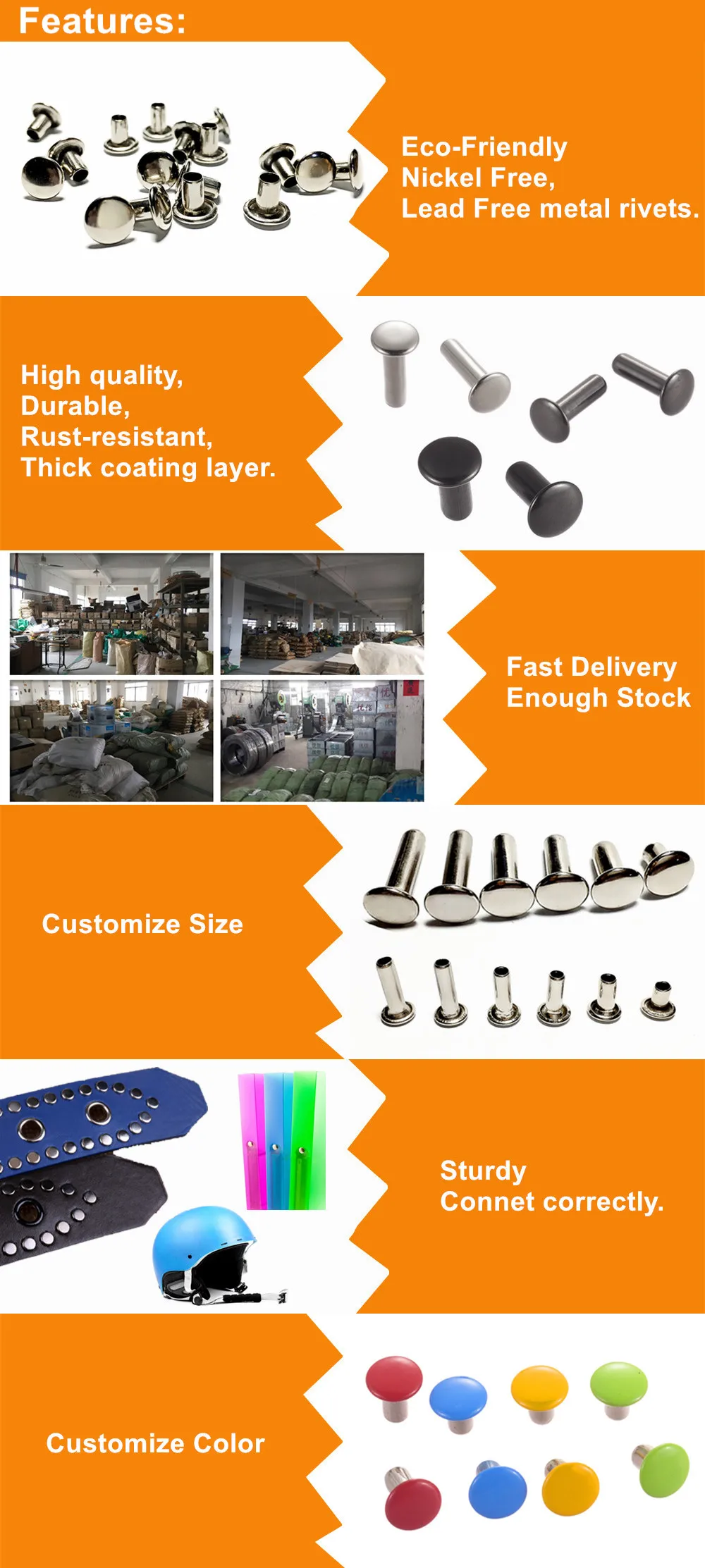 Rivet features