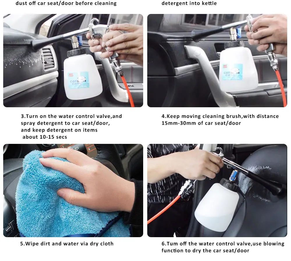 Tornado Pneumatic Air Foam Gun Interior Deep Cleaning Gun Espuma Tool