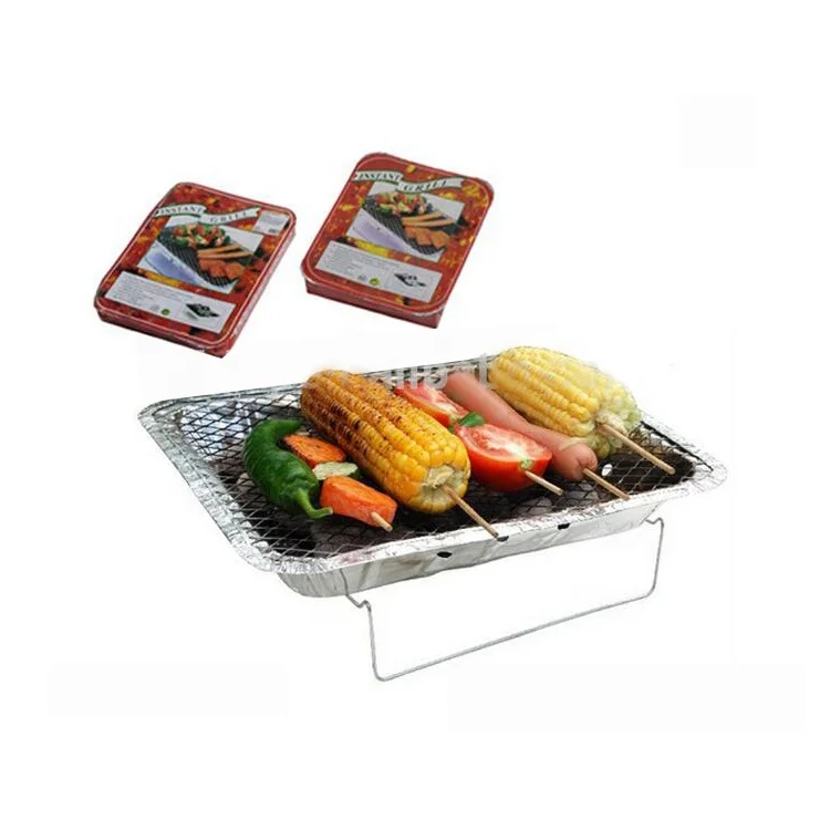 Aluminum Barbecue Instant Grill Disposable Bbq Grill In Foil Tray Buy