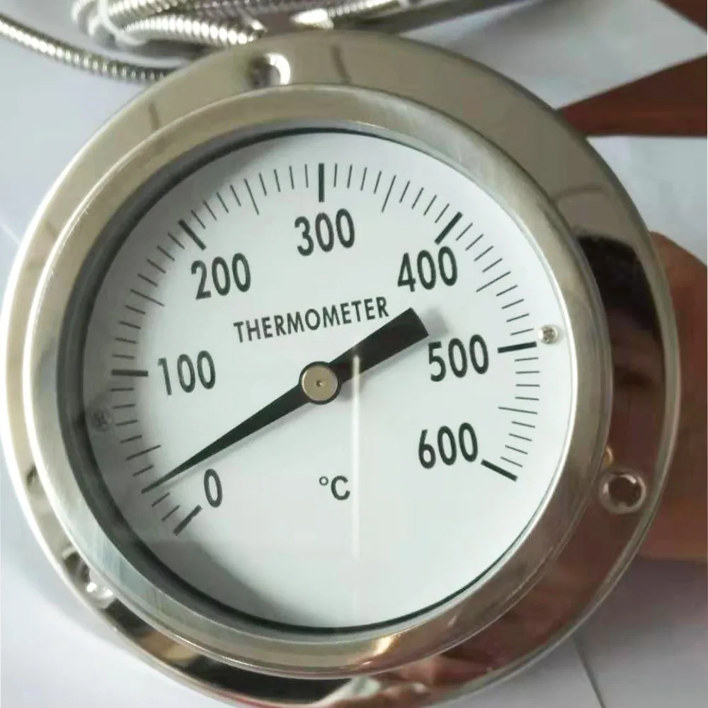Waterproof oil Filled Pressure Type Thermometer Dial Gauge with Customized Probe and Cable