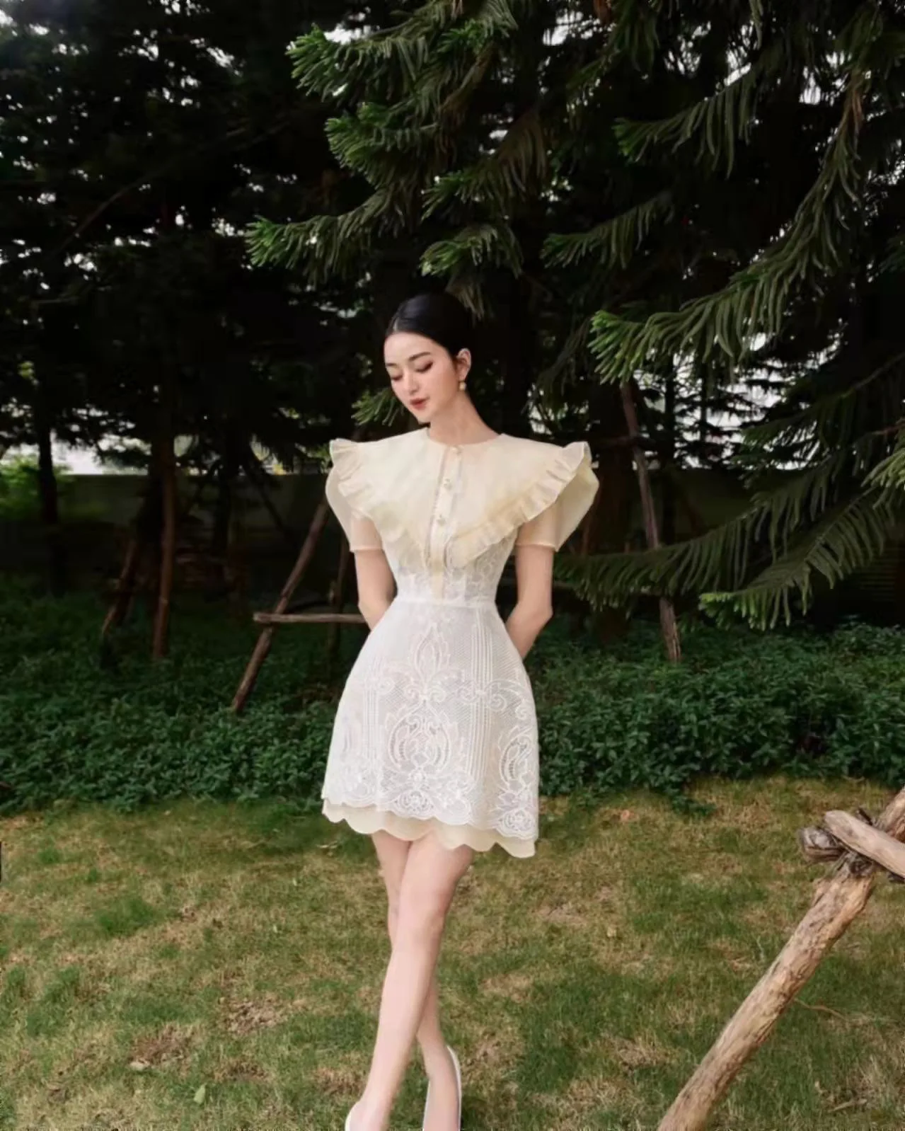 Wholesale Vietnam Thailand Fashion Brand 2022 Summer New Embroidered Lace  Stitching Ruffled Lady French Casual Dresses - Buy Wholesale Vietnam ...