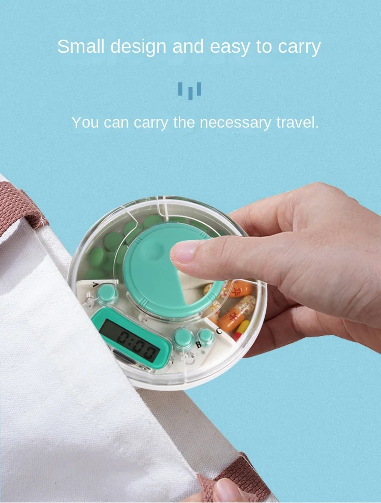 Factory Model Portable Timing Medicine Box Timer Smart OLED Bar Design ...