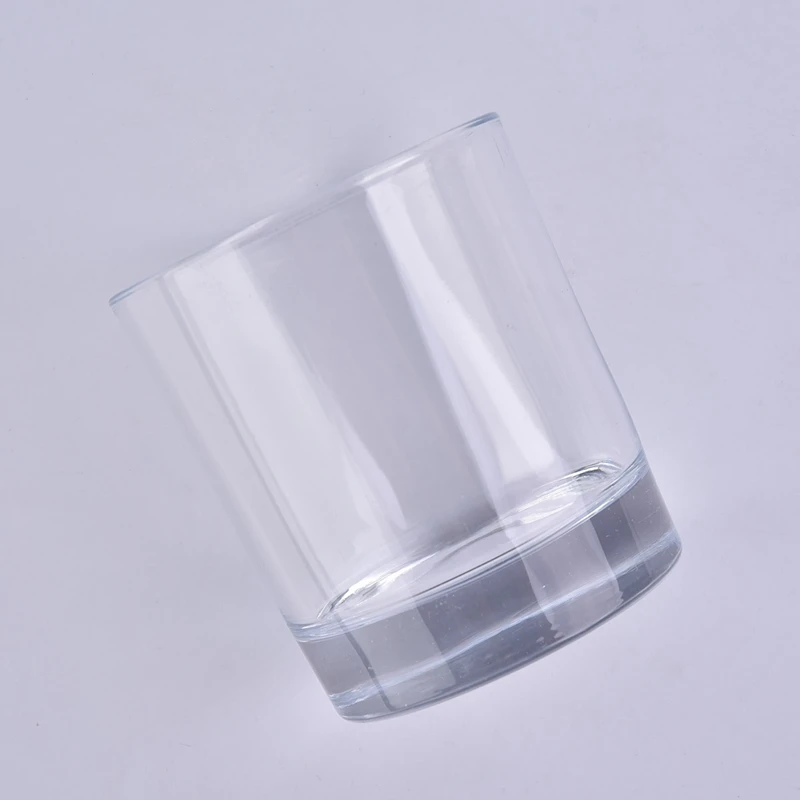 7oz thick base glass candle jar