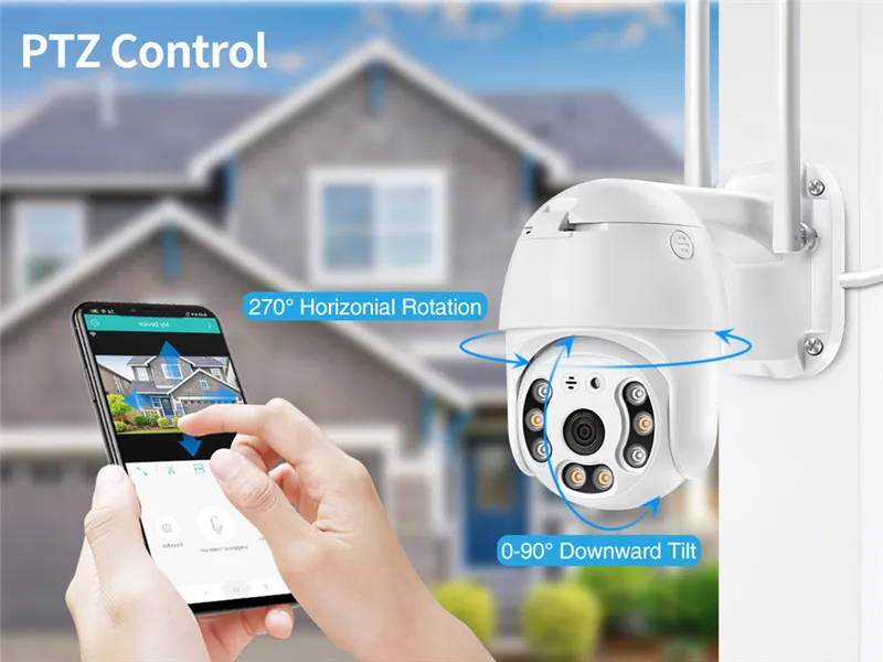 Qzt Outdoor Ptz Security Camera Night Vision Surveillance Cctv Ip ...