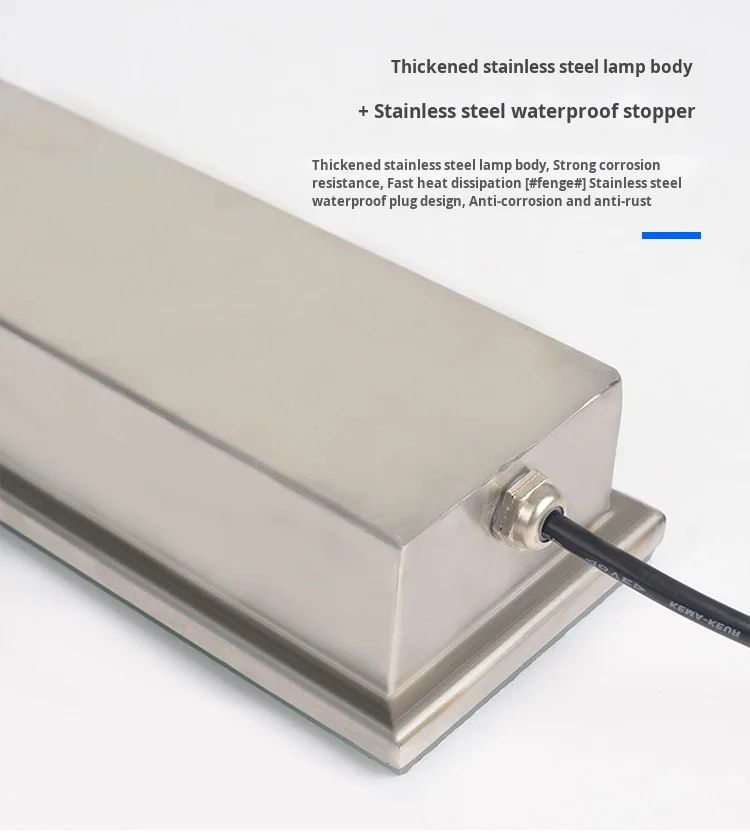 product diy rgb led light floor tiles 1 meter white warm rectangular linear strip lamp waterproof 24v led dance stage landscape ip67-7